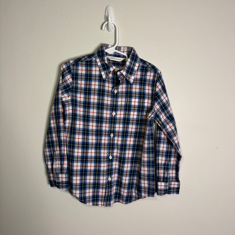 Janie and Jack Multicolor Plaid Shirt